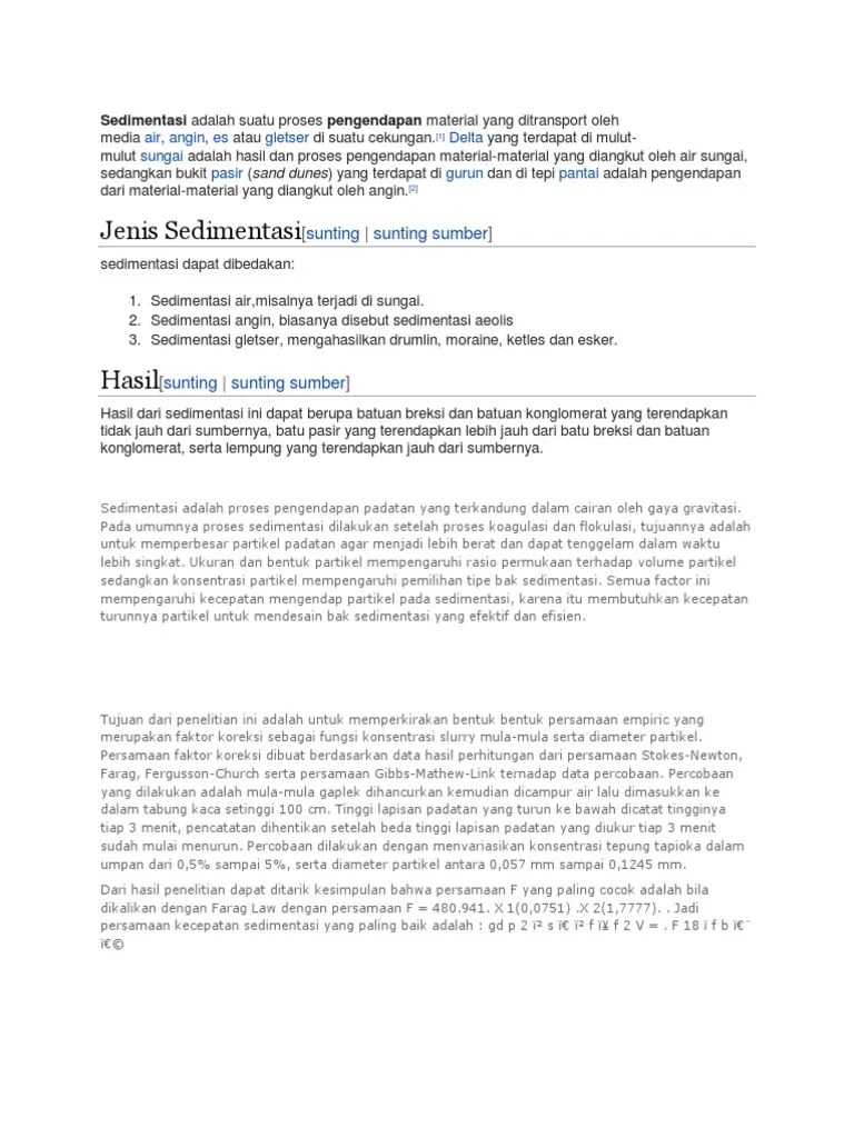 Sedimentasi | PDF