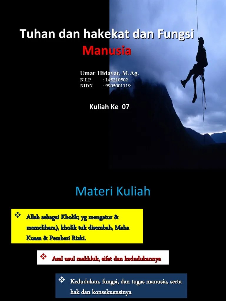 07 Uts Tuhan, Hakekat Fungsi Dan Kedudukan Manusia | PDF