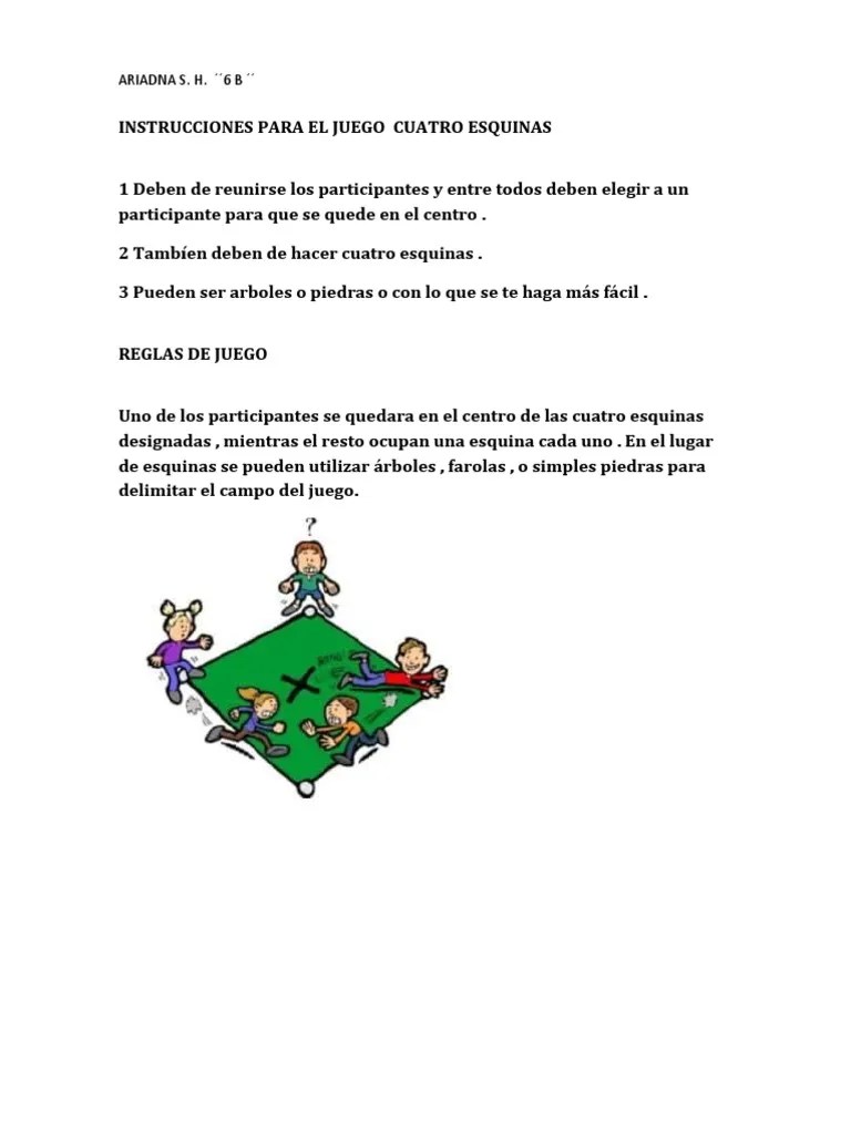 Imagenes Del Juego Las Cuatro Esquinas / Cuatro Esquinas Hogar De La Madre