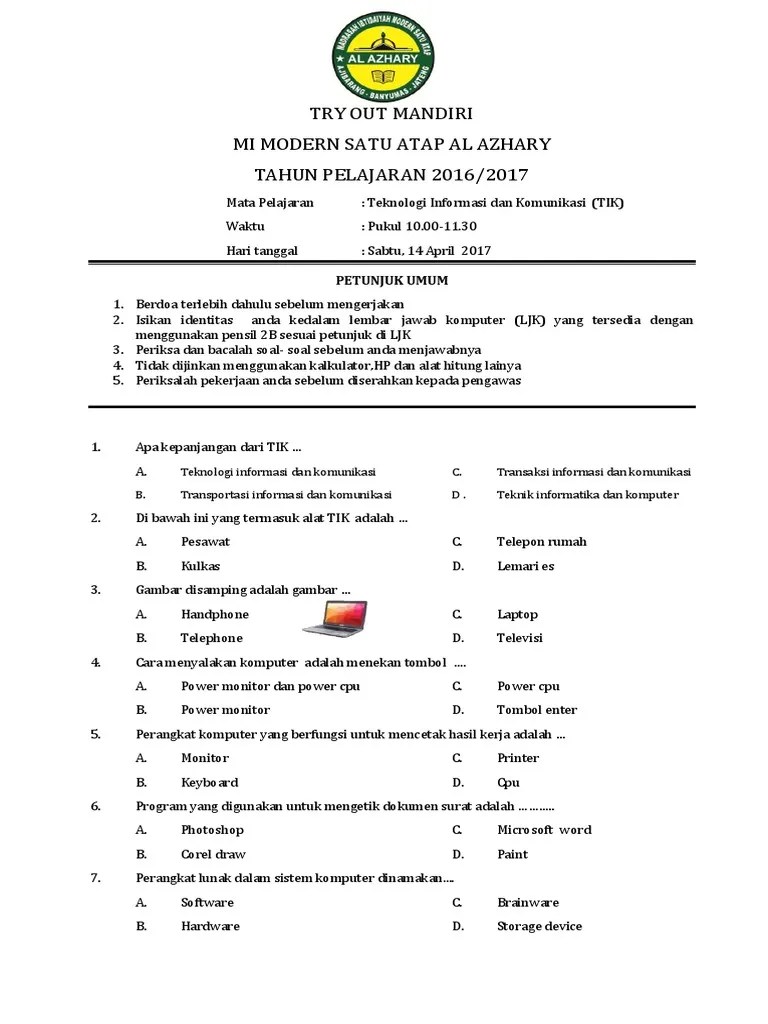 TRY OUT MANDIRI | PDF