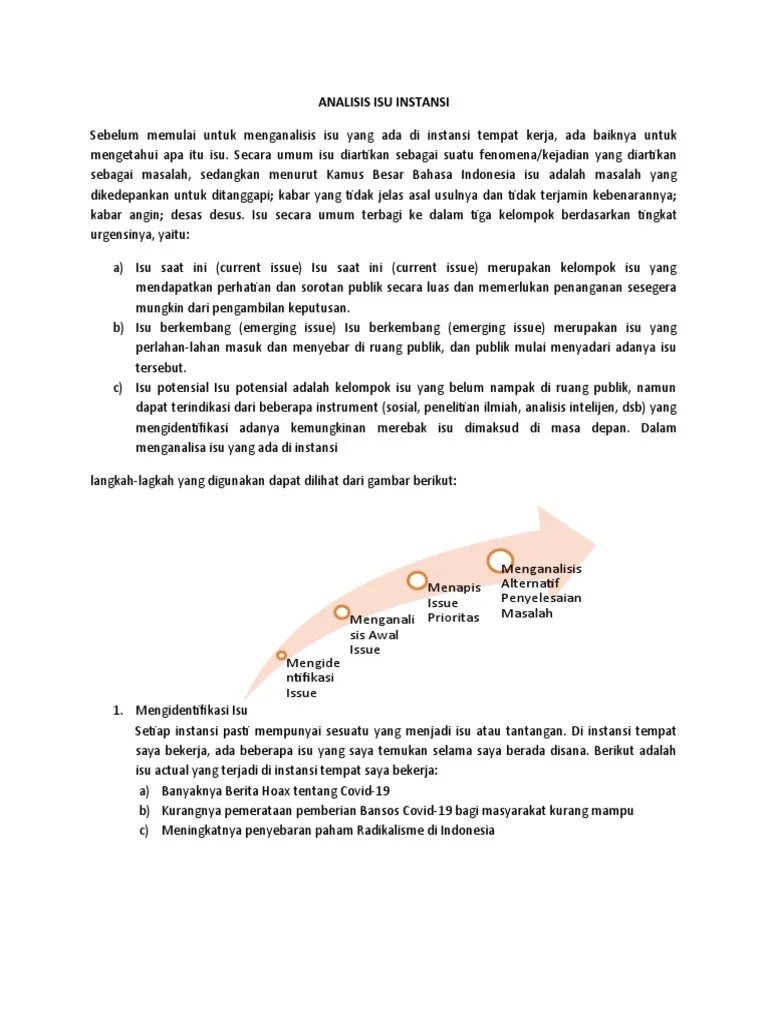 Analisis Isu Instansi Belum Fix | PDF