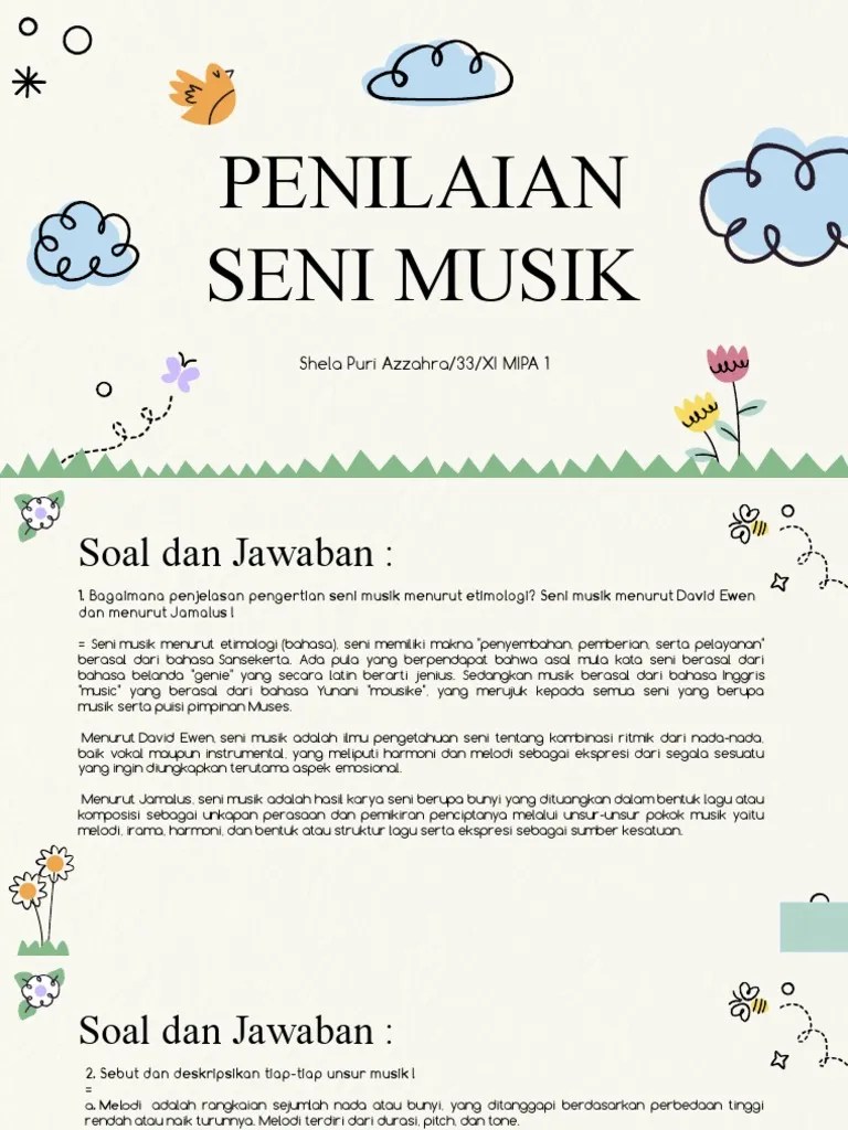 Xi Mipa 1 Senimusik Shelapuriaz | PDF