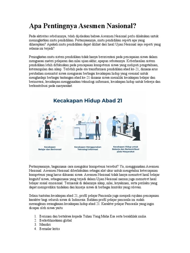 29% siswa indonesia setuju bahwa. Materi Bimtek Akm Pdf