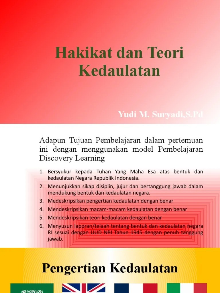 Hakikat Dan Teori Kedaulatan | PDF
