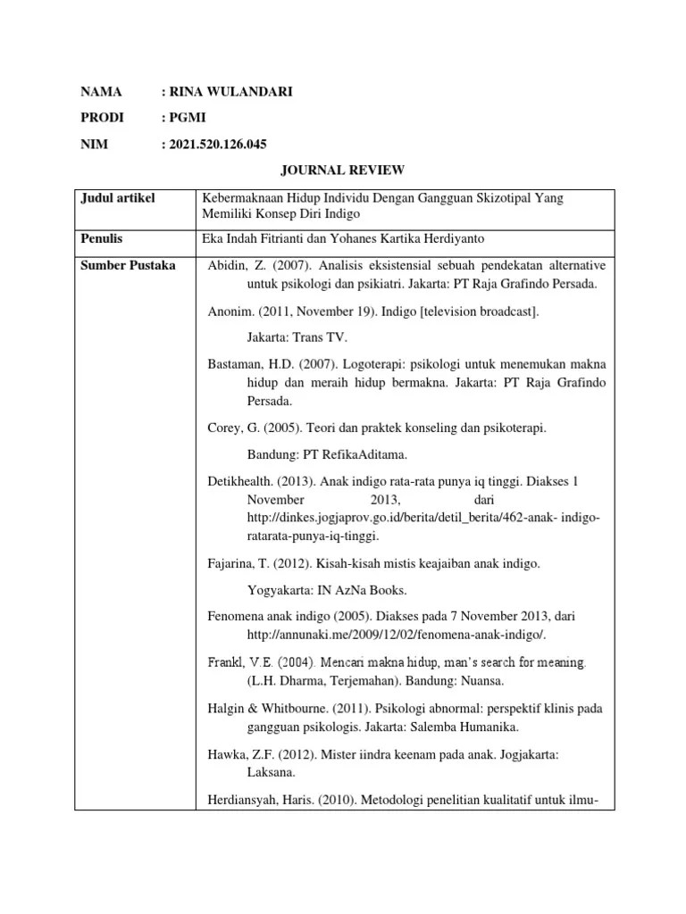 Review Jurnal Rina Wulandari | PDF