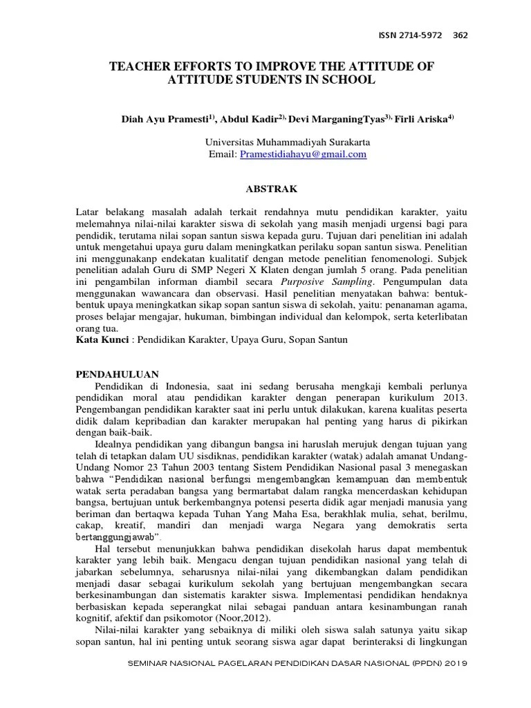 Jurnal Sopan Santun | PDF