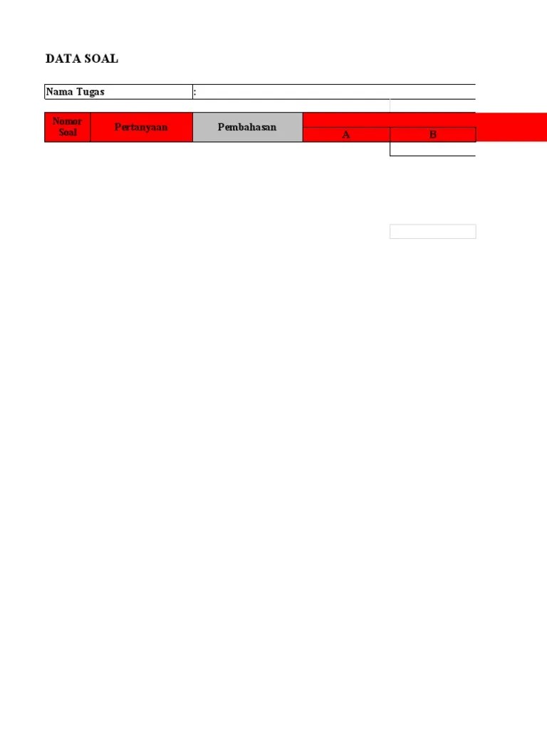 Template Upload Soal Pilihan (1) | PDF