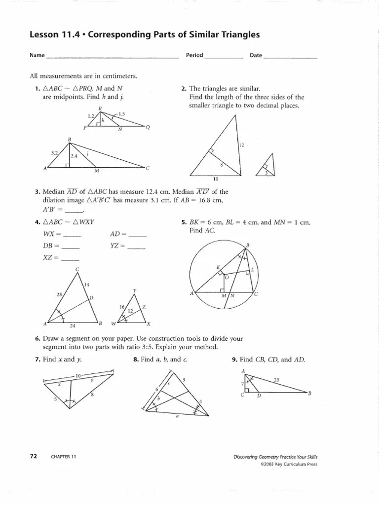 Scroll down the page for more examples and solutions on the medians of triangles. Section 11 4 11 6 Worksheet Pdf Triangle Elementary Geometry