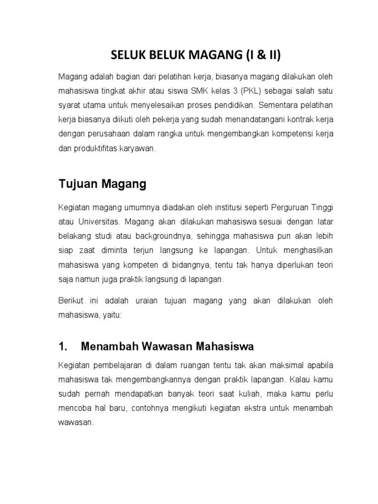 6-8 Seluk Beluk Magang (2) | PDF