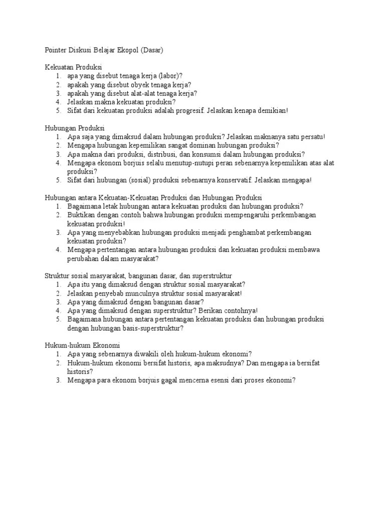 280900-Pointer Diskusi Belajar Ekopol-Coy | PDF