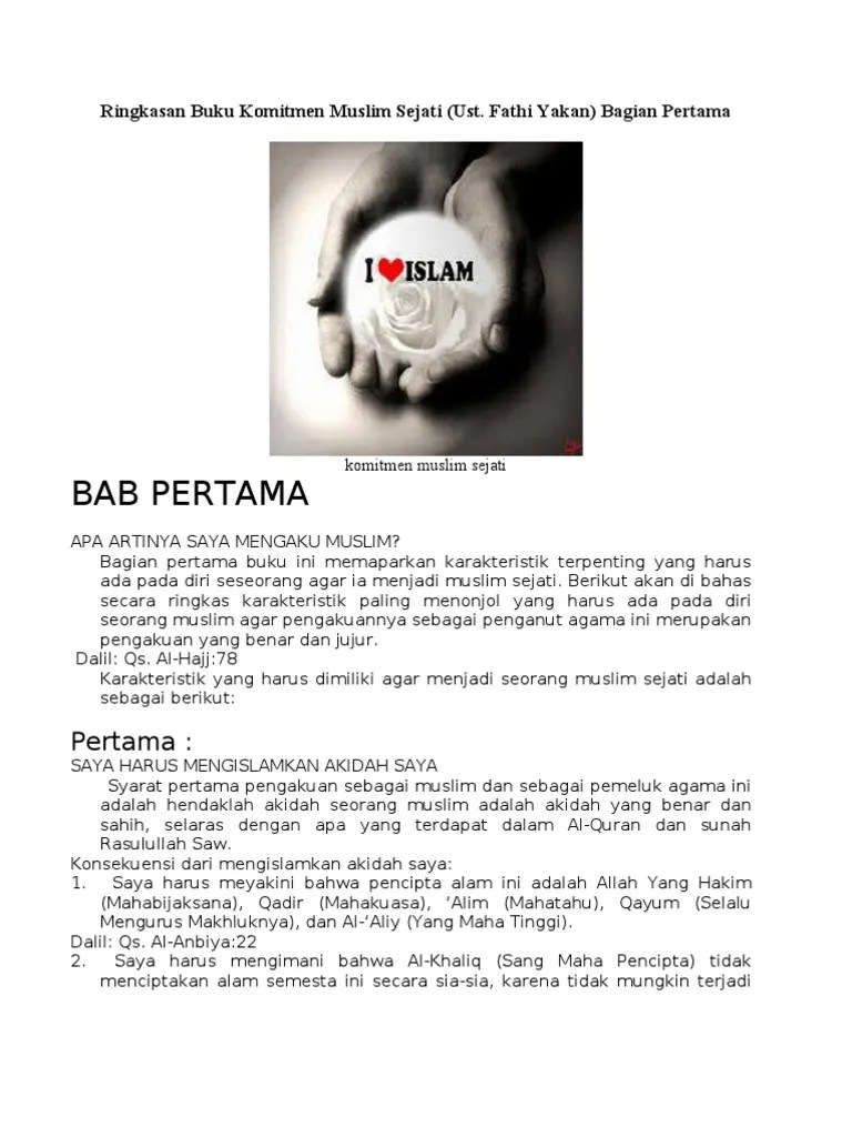 Ringkasan Buku Komitmen Muslim Sejati | PDF