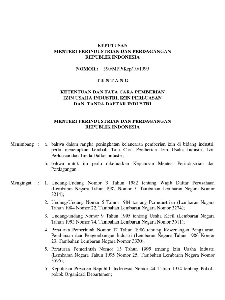 Industri makanan (kerupuk, kue keripik, dll), industri minuman (jamu, . Ketentuan Dan Tata Cara Pemberian Izin Usaha Industri Izin Perluasan Dan Tanda Daftar Industri