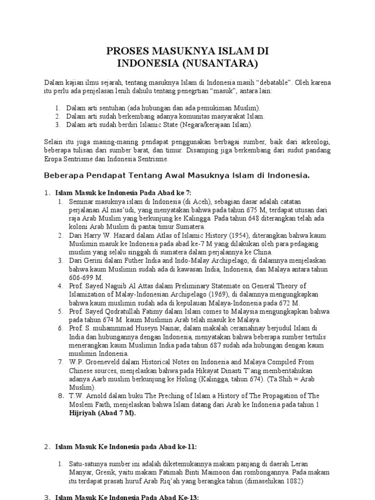 Masuknya Islam Ke Nusantara Pdf