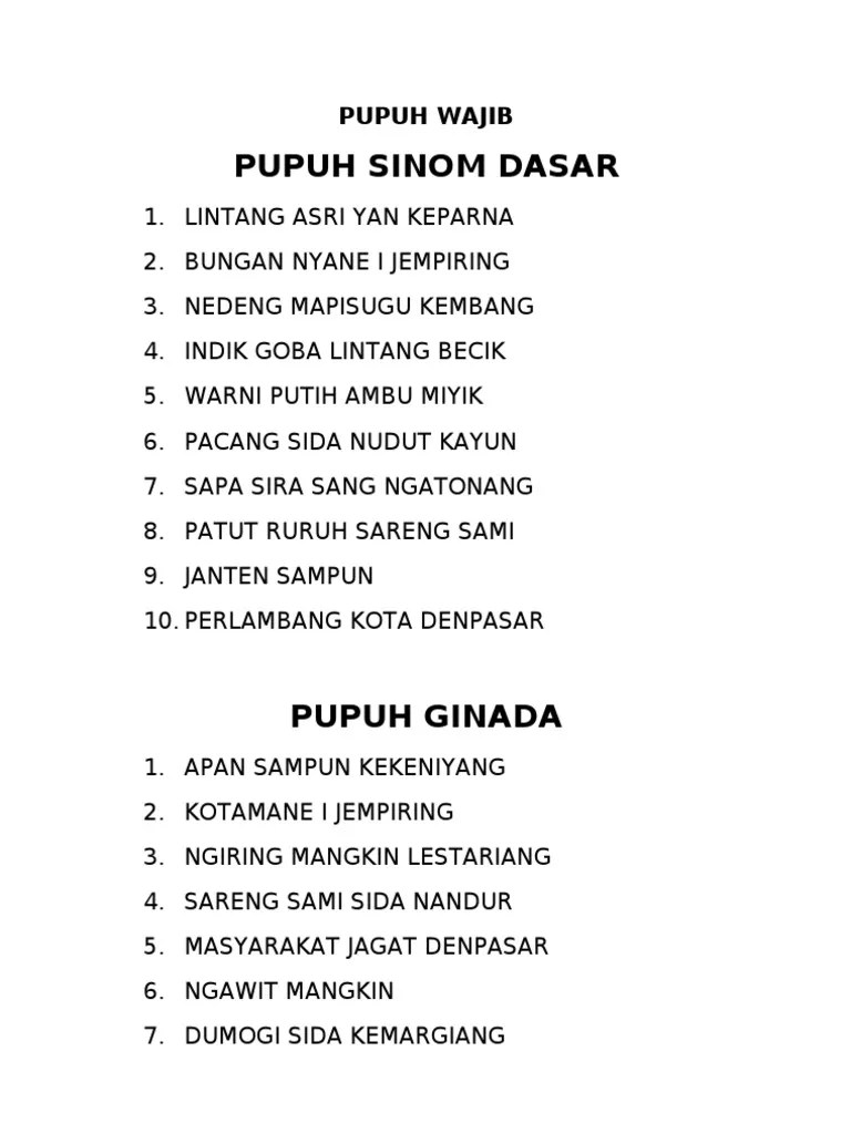 Pupuh Sinom Dasar N Ginada | PDF