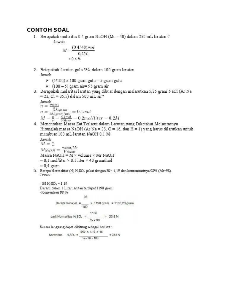 Jurnal Pengertian Konsentrasi Larutan Pdf