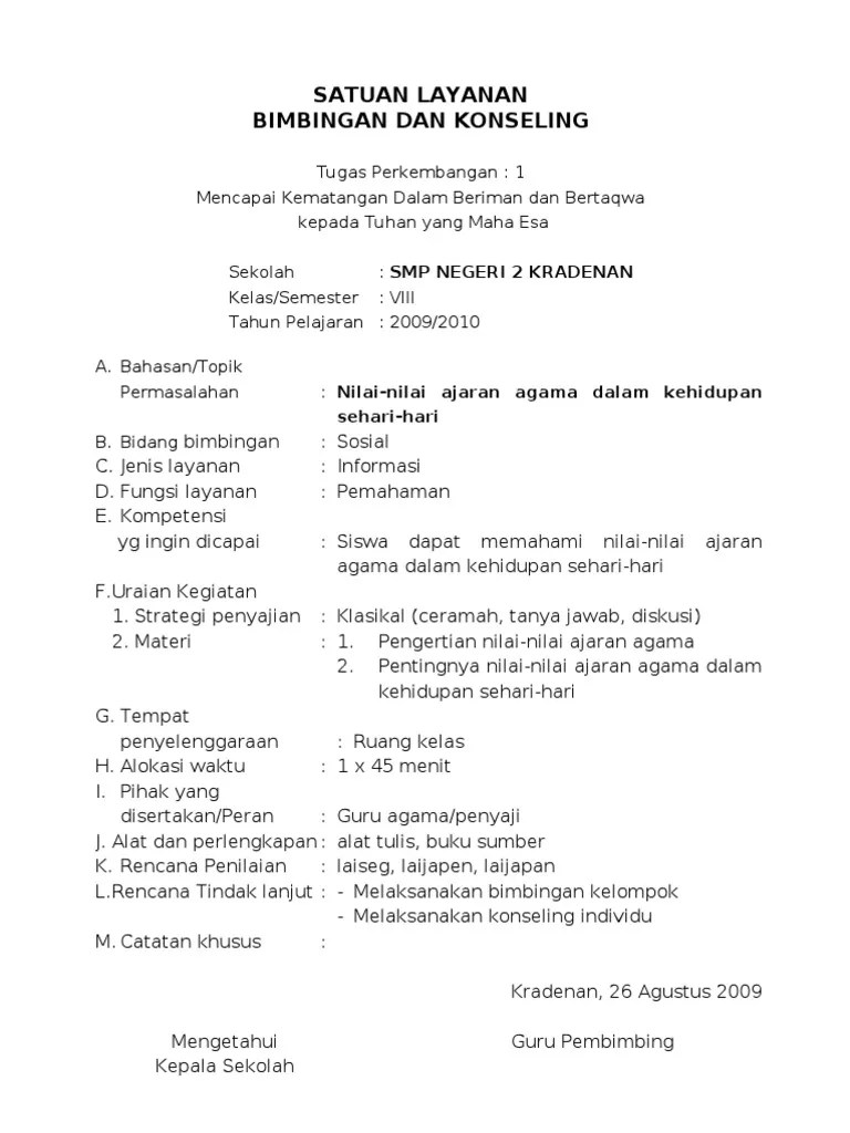 Contoh Angket BK | PDF