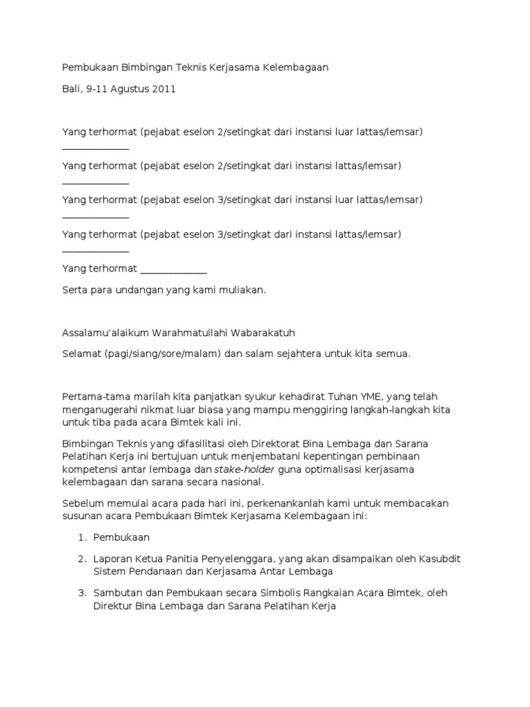 contoh teks pembawa acara resmi workshop yang terhormat bapak, yang terhormat yang terhormat, yang terhormat ass. Panduan Mc Acara Bimtek Bali Pdf