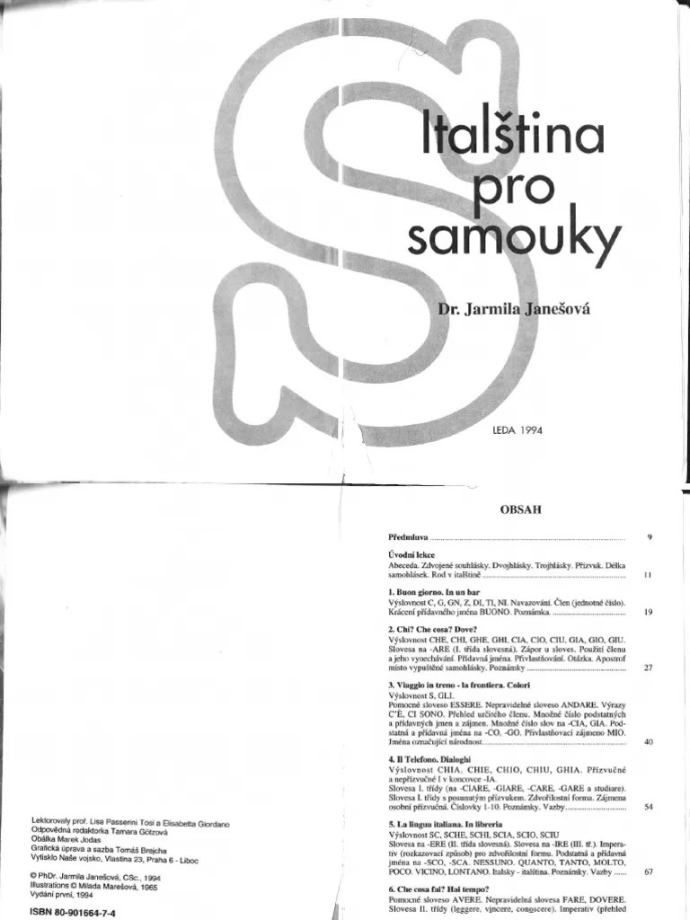 Slovesá ako slovný druh vyjadrujú: Italstina Pro Samouky Leda 2004 Pdf