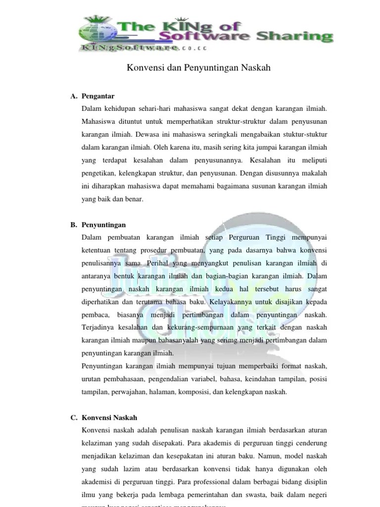 Konvensi Dan Penyusunan Naskah | PDF