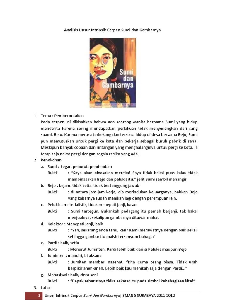 Cerpen Dan Analisis Unsur Intrinsik Dan Ekstrinsiknya - Berbagai Unsur