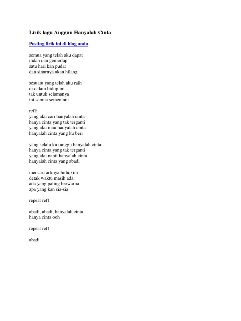 Lirik Lagu Tersanjung Dirimu