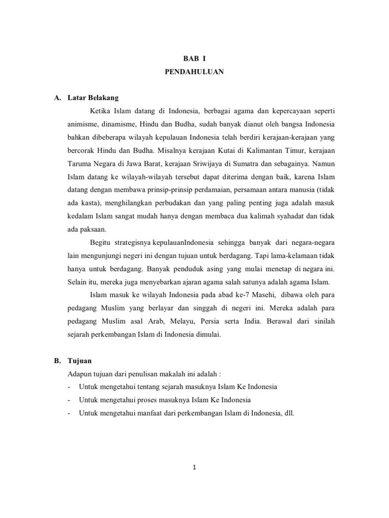 Teori mekkah didukung oleh buya hamka, van leur, dan t.w. Masuknya Islam Ke Indonesia Pdf