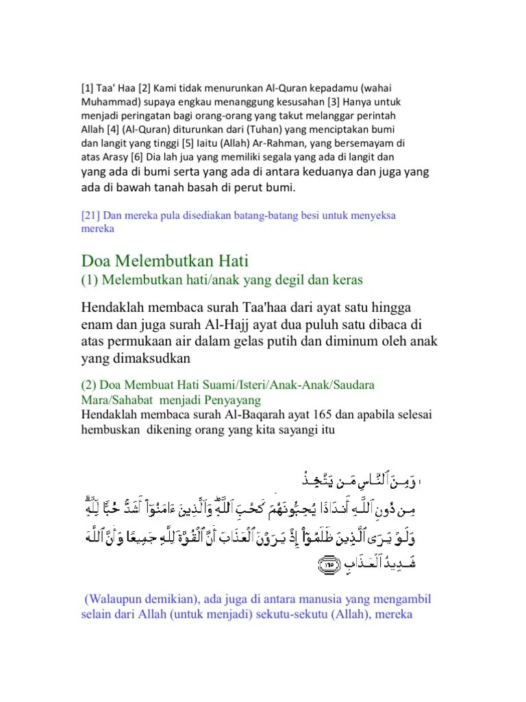 Oleh karena itu, surat ini disebut sangat … Doa Melembutkan Hati Anak Yg Degil Pdf