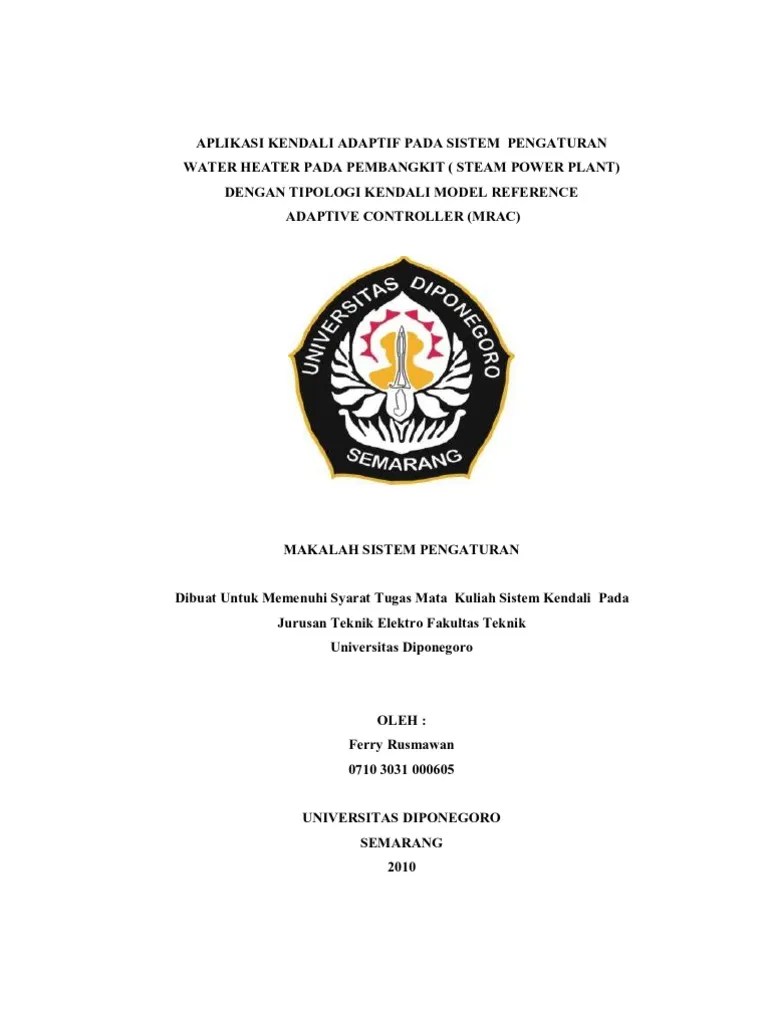 Aplikasi Kendali Adaptif Pada Sistem | PDF