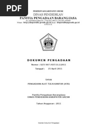 03 A DOKUMEN-PENGADAAN-ATK | PDF