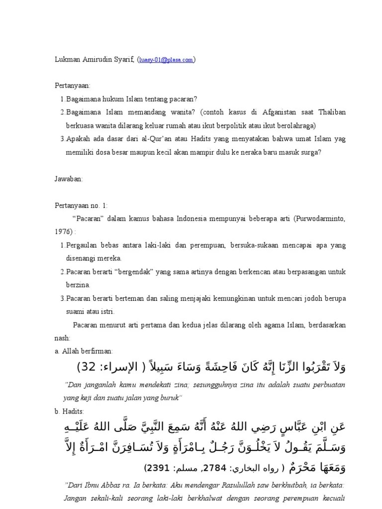 Fatwa Tarjih Ah Pacaran Dalam Islam1 | PDF