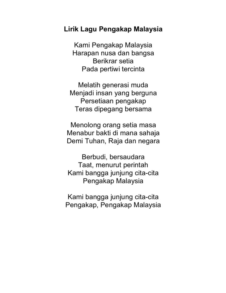 Text of lirik lagu pengakap. Lirik Lagu Pengakap Malaysia Pdf