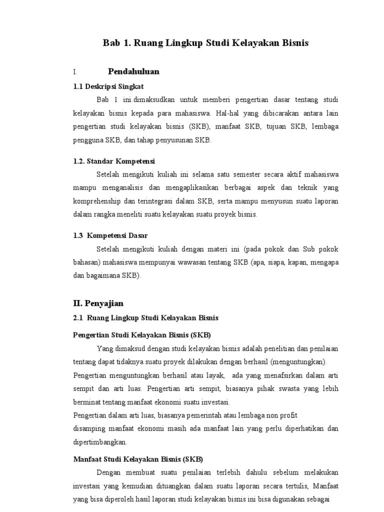 32 Materi Studi Kelayakan Bisnis Pdf - Info Dana Tunai