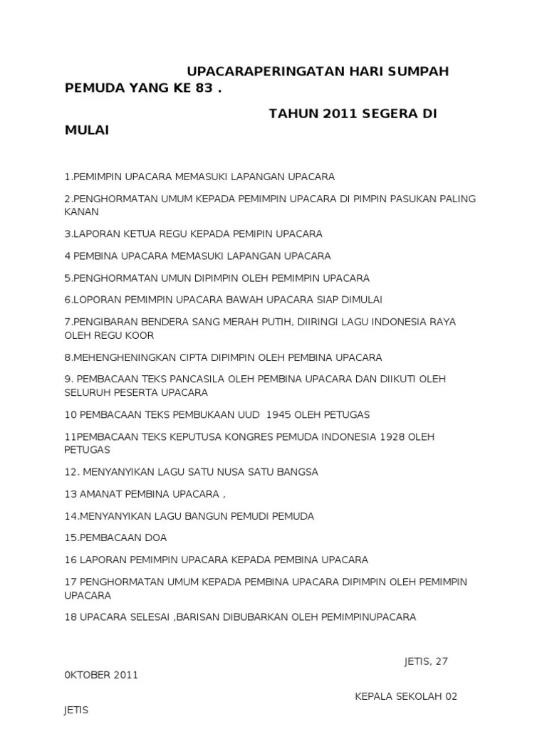 An Hari Sumpah Pemuda Yang Ke 83 | PDF