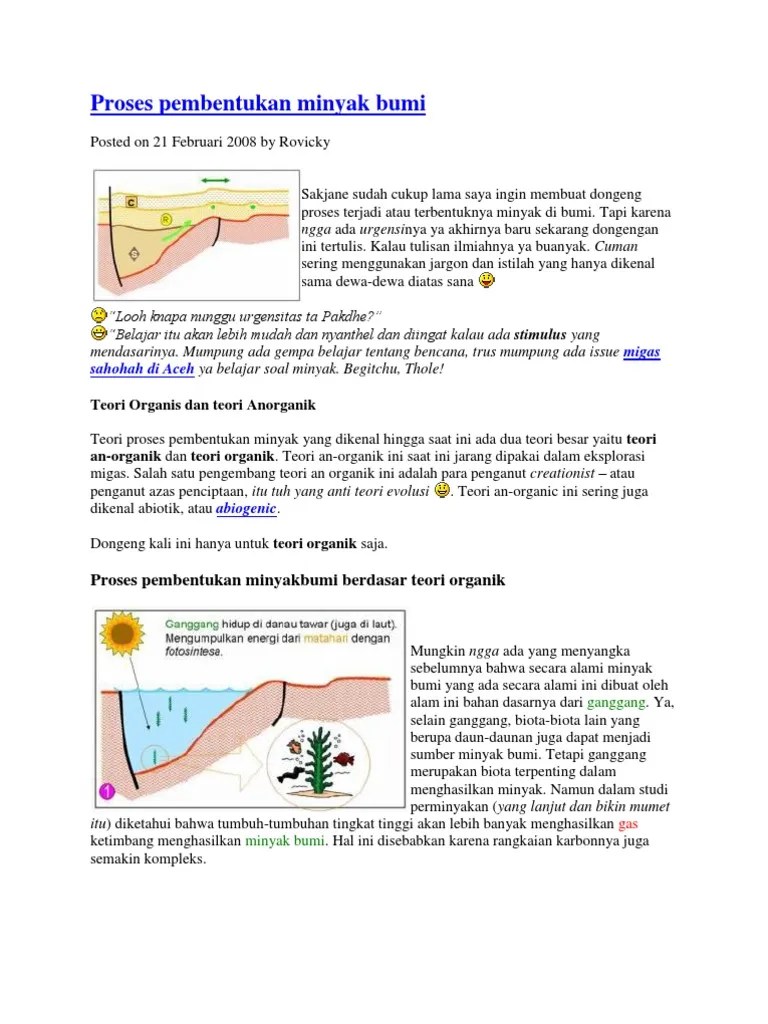 Proses Pembentukan Minyak | PDF