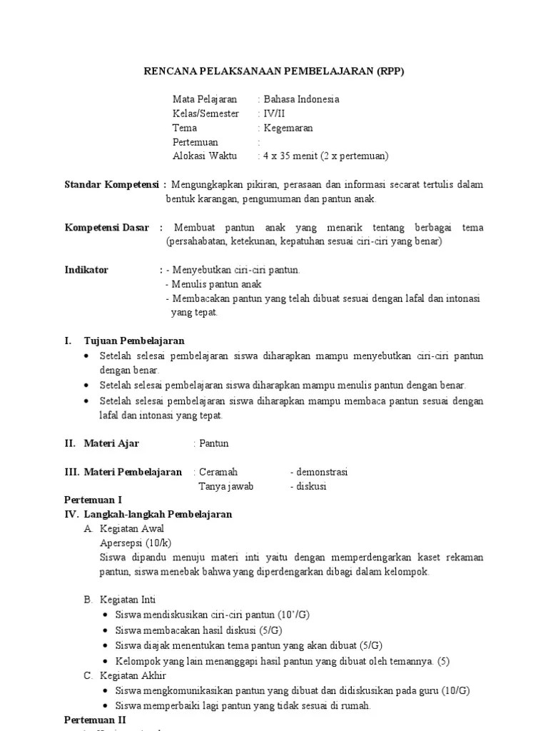 Buku bahasa jawa sd kelas 3: Rpp Bahasa Jawa Kelas 4 Berkarakter Revisi Id