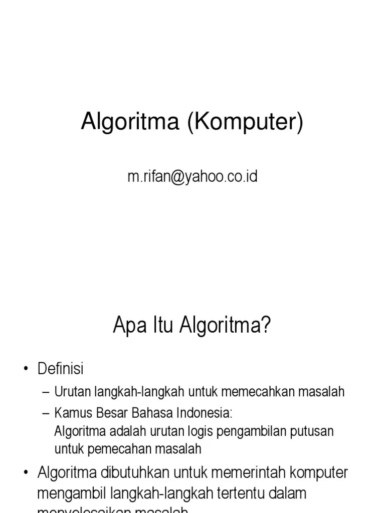 Algoritma | PDF