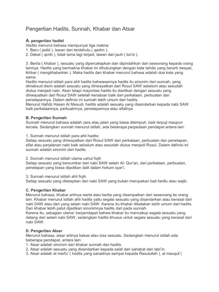 Perbedaan Antara Hadits Sunnah Khabar Dan Hadits Qudsi - Tips Membedakan