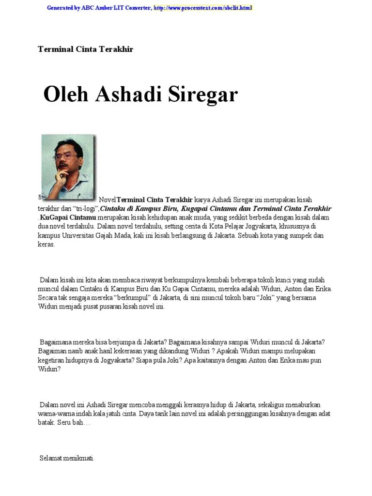 Ashadi Siregar - Terminal Cinta Terakhir | PDF