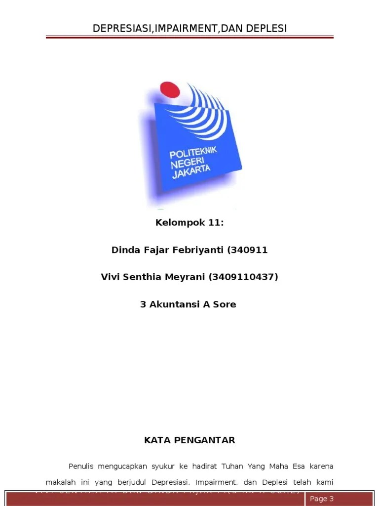 View makalah depresiasi dan penurunan nilai.docx from economic 1013 at. Contoh Soal Deplesi