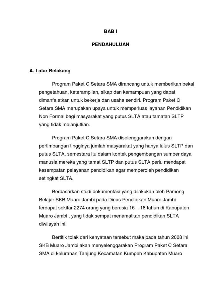 contoh proposal pendirian pkbm via pojokpendidikanislam.blogspot.com. Contoh Proposal Formal Dan Non Formal Info Tips