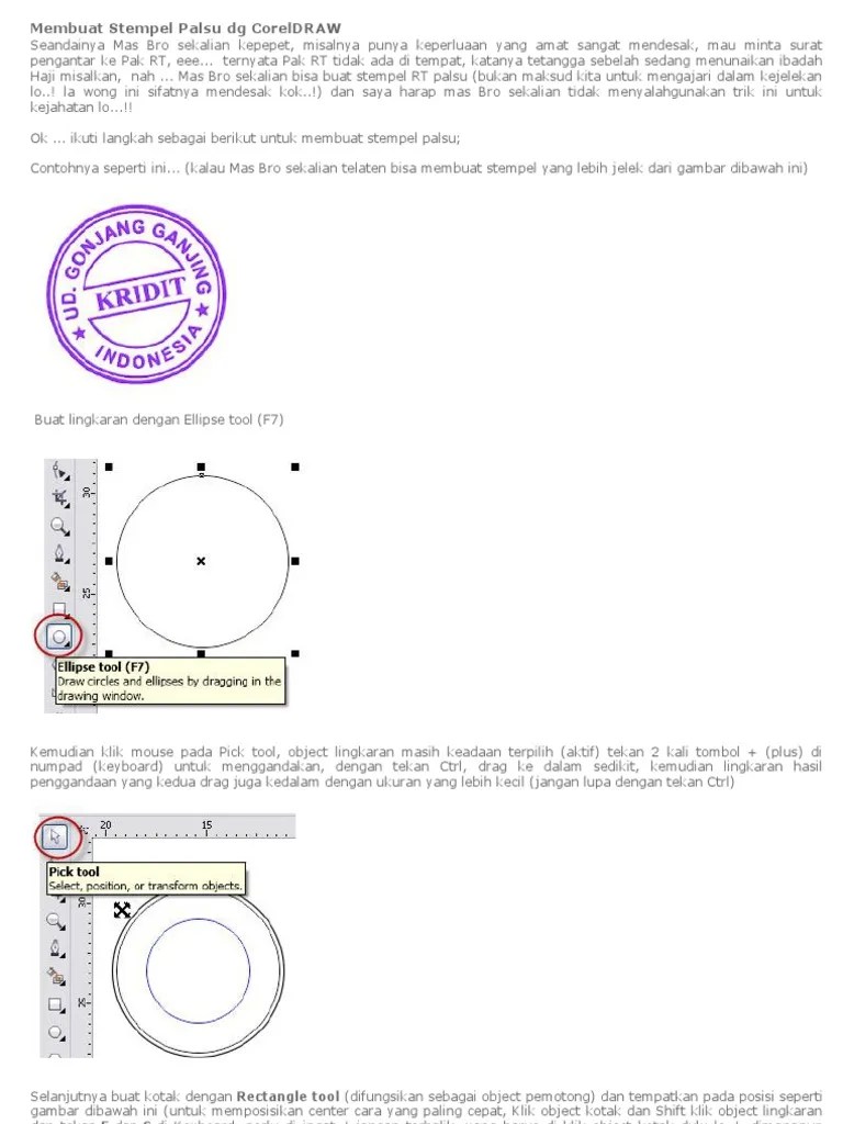 Membuat Stempel Palsu DG CorelDRAW