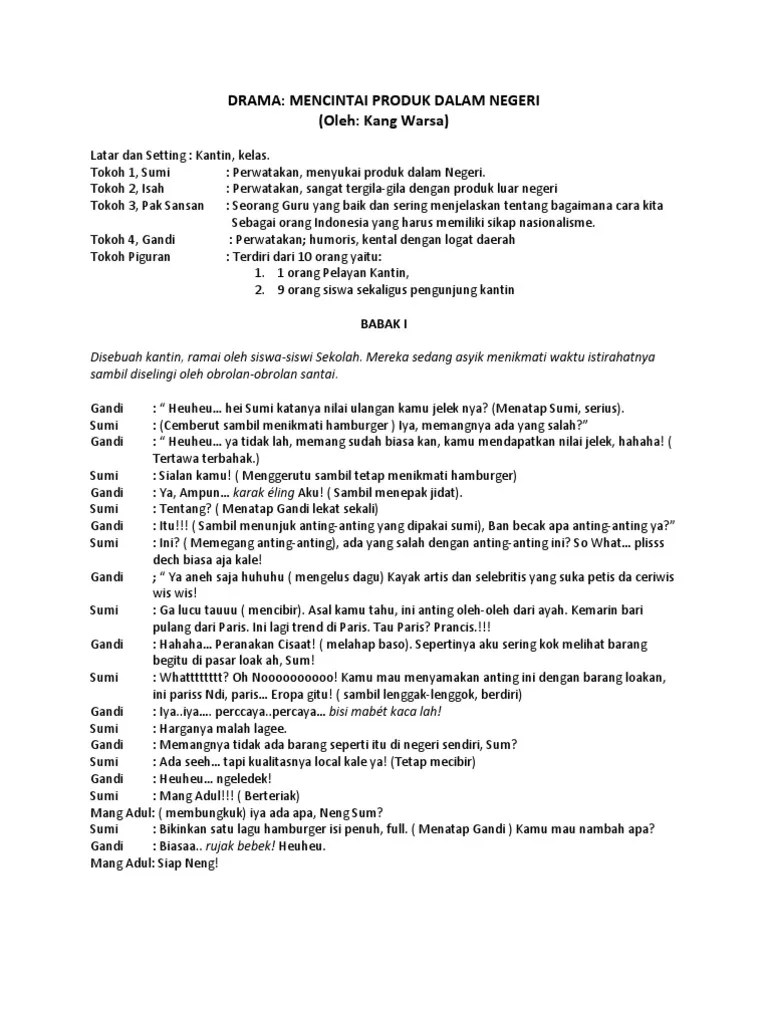 Contoh skenarion film naskah drama yang di perankan 10 orang. Teks Drama Lucu Untuk 10 Orang Berbagai Teks Penting