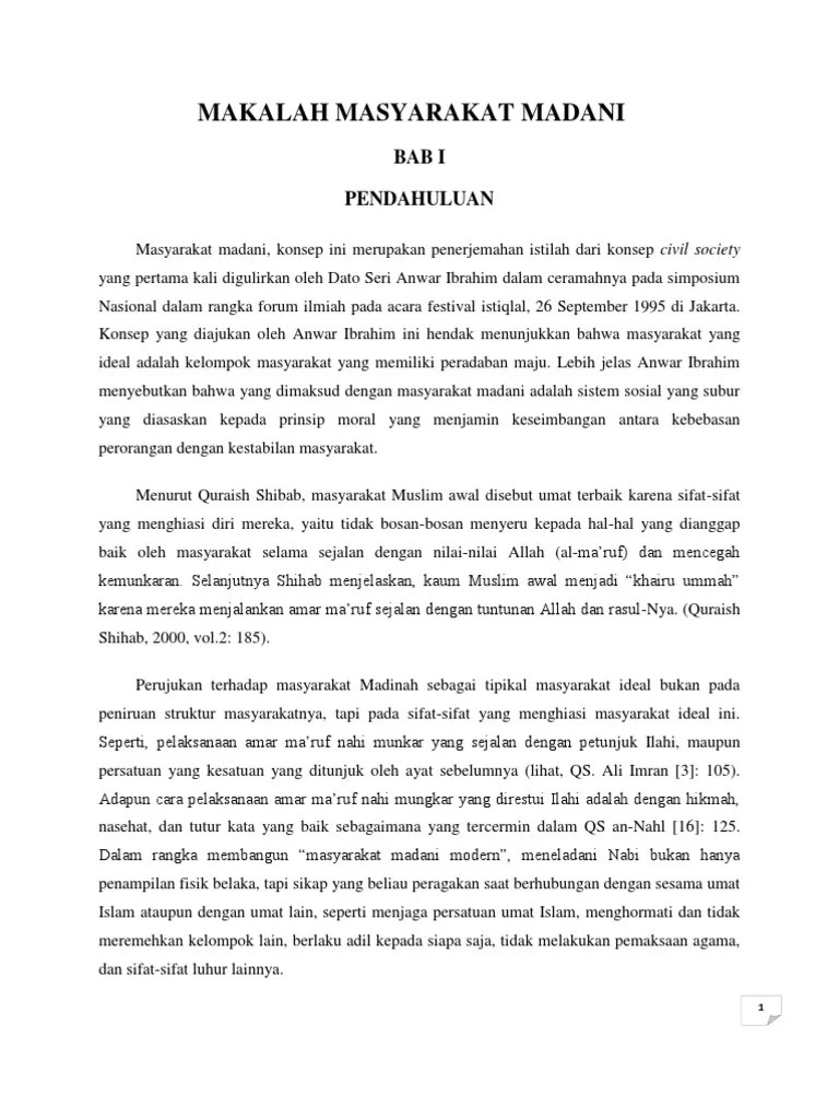 Ekonomi Islam Dan Pembangunan Masyarakat Madani | PDF