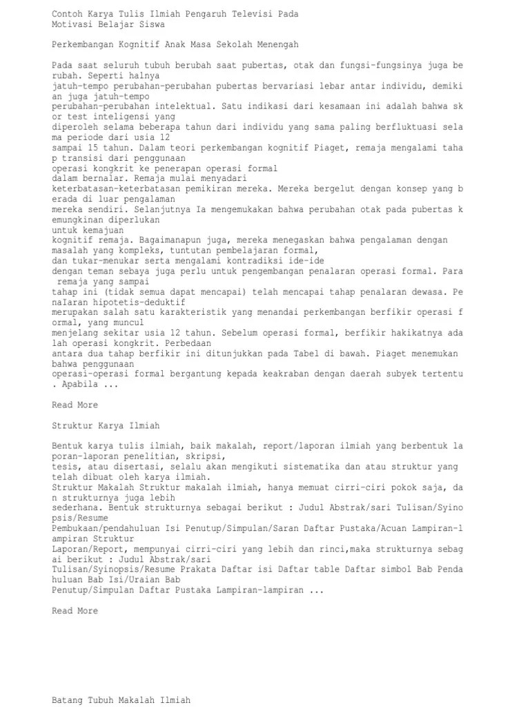 Contoh Karya Tulis Non Ilmiah - Surasm