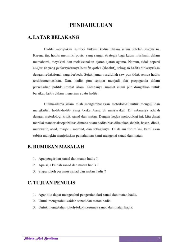 Pengertian Sanad | PDF