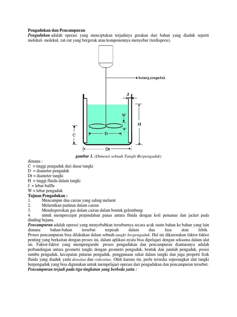 Pengadukan Dan Pencampuran | PDF