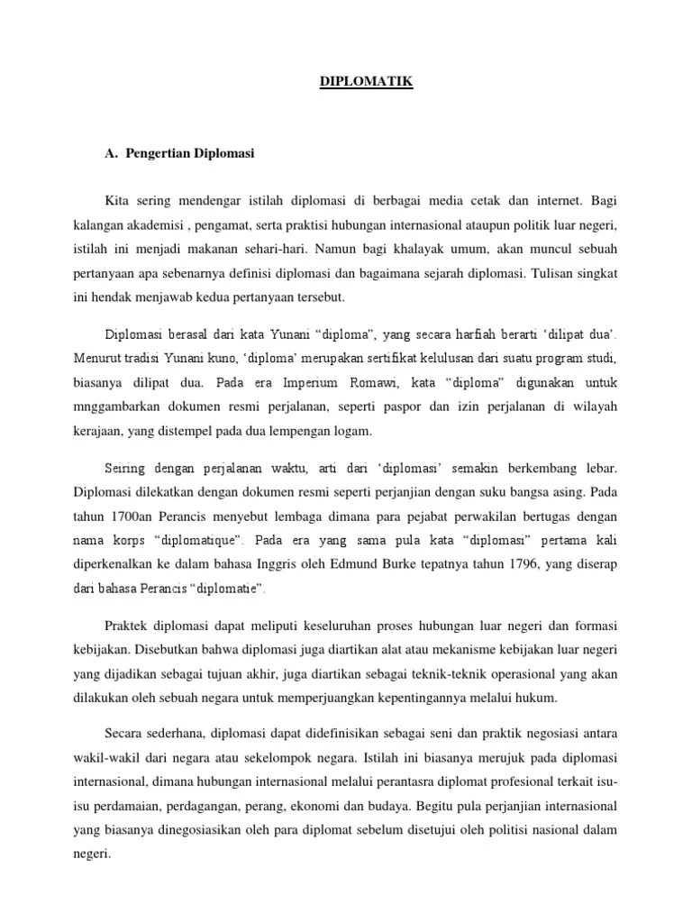 Hukum Diplomatik Dan Hubungan Internasional | PDF