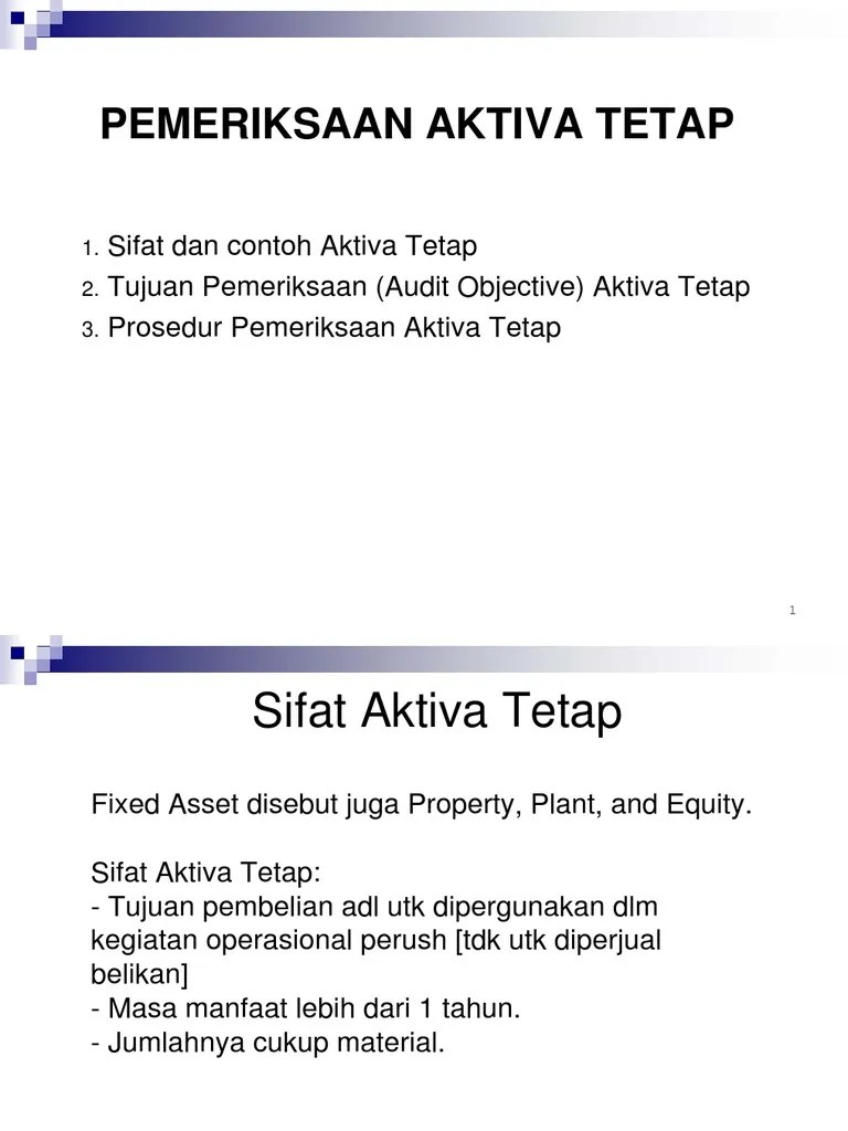 Konsep kertas kerja pemeriksaan dan tujuan penyusunan kertas kerja pemeriksaan : Pemeriksaan Aktiva Tetap Pdf