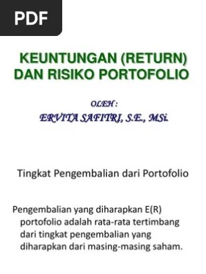 Keterkaitan antara diversifikasi dan portofolio. Rumus Perhitungan Return Saham Pdf