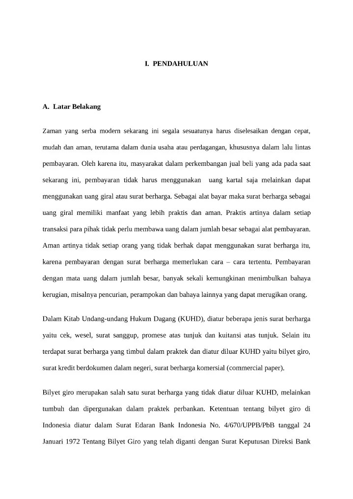 Kepala desa tentang pengesahan tim intensifikasi pbb. Surat Edaran Bank Indonesia Tentang Cek Dan Bilyet Giro Bagi Contoh Surat